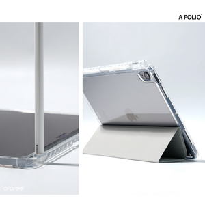 araree iPad Air(M3/M2/第5世代/4世代)用A FOLIO ペンホルダー付きハイブリッドケース ブラック AR27708-イメージ6