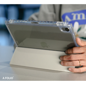 araree iPad Air(M3/M2/第5世代/4世代)用A FOLIO ペンホルダー付きハイブリッドケース ブラック AR27708-イメージ9