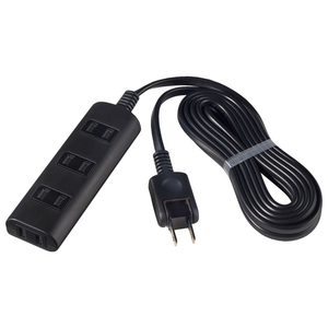 エルパ 扉付タップ(4個口・3m) ブラック WBT-N4030B(BK)-イメージ2