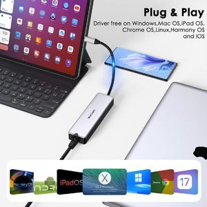 WAVLINK 2．5Gbps イーサネット 4-in-1 USB-C ハブ WL-UH3032G-イメージ3