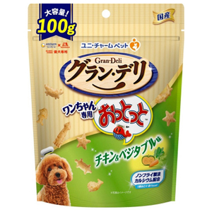 ユニチャームペットケア ワンちゃん専用おっとっと チキン&ベジタブル味(100g) グラン・デリ ｵﾂﾄﾂﾄﾁｷﾝ&ﾍﾞｼﾞﾀﾌﾞﾙ100G-イメージ1