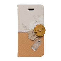 Happymori iPhone SE(第1世代)/5s/5用ケース Memories of Paris Diary マスタード HM1708I5