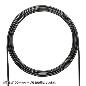 サンワサプライ カテゴリ6A屋外用LANケーブルのみ(300m) ブラック KB-T6AAD-CB300BKN-イメージ1