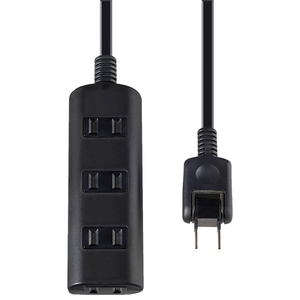 エルパ 扉付タップ(4個口・5m) ブラック WBT-N4050B(BK)-イメージ1