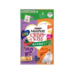 ネスレピュリナペットケア モンプチ クリスピーキッス バラエティパック 総合栄養食キャットニップ入り 2種のアソート 126g FCD965M-12605250-イメージ1