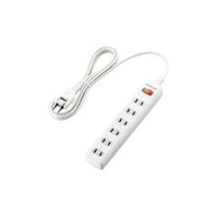 エレコム 一括スイッチ付 雷ガードタップ(6個口・2．5m) ホワイト T-K3A-2625WH