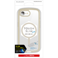 エレコム iPhone 16e用TOUGH SLIM LITE ケース フレームカラー MAGKEEP アイボリー PM-A25STSLFCMWH
