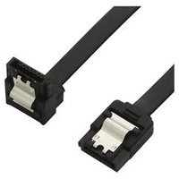 アイネックス ラッチ付 シリアルATAケーブル 片下L型コネクタ ブラック・45cm SAT-6145LBK