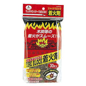 キャプテンスタッグ M6710 ファイアブロック 着火剤30片入 |エディオン