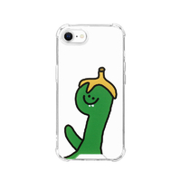 168cm iPhone SE(第3世代)/SE(第2世代)/8/7用ハイブリッドクリアケース Green Olly with バナナ 16822710ISE3