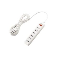 エレコム 一括スイッチ付 雷ガードタップ(6個口・5．0m) ホワイト T-K3A-2650WH