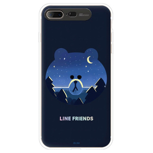 LINE FRIENDS iPhone 8 Plus/7 Plus用ケース LIGHT UP CASE ブラウン KCL-LBR003-イメージ2