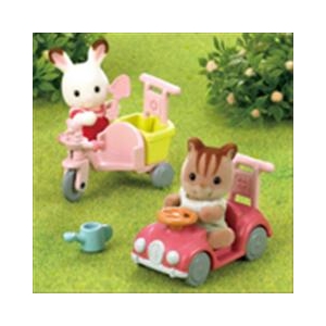 エポック社 シルバニアファミリー 三輪車・くるまセット ｶ-216ｻﾝﾘﾝｼﾔｸﾙﾏｾﾂﾄ-イメージ2