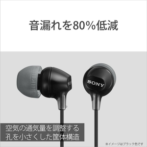 SONY 密閉型インナーイヤーヘッドホン ホワイト MDR-EX15LPW-イメージ2