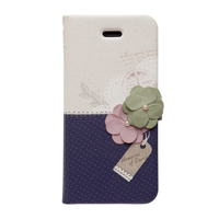 Happymori iPhone SE(第1世代)/5s/5用ケース Memories of Paris Diary ダークブルー HM1710I5