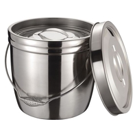 エムテートリマツ MT/18-8 二重汁食缶 クリップ無 ツル取手 6L FCK8988-012313006