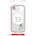 エレコム iPhone17e/16e用 TOUGH SLIM LITE ケース フレームカラー メタルステッカー付 ピンク PM-A25STSLFCPN