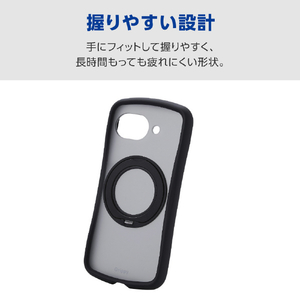 エレコム Google Pixel 10a用Grippy ハイブリッドケース 極限 MAGKEEP スタンド マット マットブラック PM-P261GRSTKMBK-イメージ3