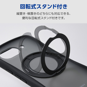 エレコム Google Pixel 10a用Grippy ハイブリッドケース 極限 MAGKEEP スタンド マット マットブラック PM-P261GRSTKMBK-イメージ6