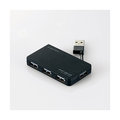 エレコム USB2．0ハブ ケーブル収納タイプ(4ポート・2．9cm) ブラック U2H-YKN4BBK