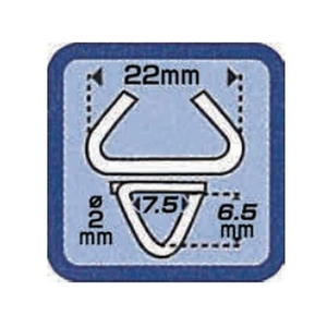 エスコ △型ホグリング グリーンガルバ 1000個 FCW1168-EA952BR-33-イメージ4