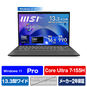 MSI ノートパソコン Prestige 13 AI Evo A1M ステラグレイ PRESTIGE13AIA1MG4109JP-イメージ1