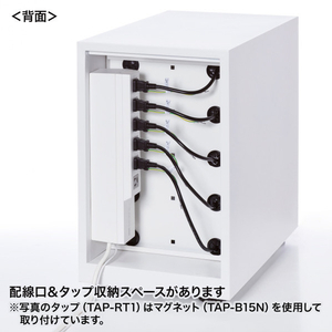 サンワサプライ 個別管理用タブレット保管庫(5台収納) ホワイト CAI-CAB112W-イメージ7