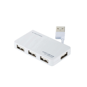 エレコム USB2．0ハブ ケーブル収納タイプ(4ポート・2．9cm) ホワイト U2H-YKN4BWH-イメージ2