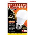 東芝 LED電球 E26口金 全光束485lm(4．9W一般電球 全方向タイプ) 電球色相当 LDA5LG40V1