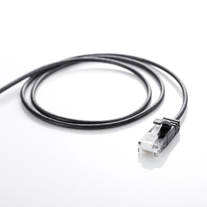 サンワサプライ カテゴリ6A極細LANケーブル(2m) ブラック KB-SL6A-02BK-イメージ3