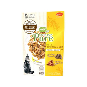 日本ペットフード コンボ ピュア キャット まぐろ味・角切りまぐろ・かつお節添え 200g FC182RK-イメージ1