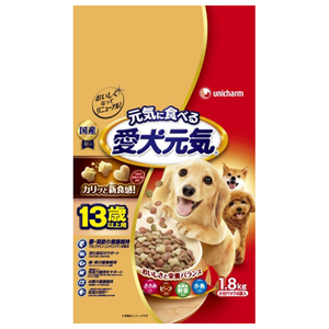 ユニ・チャームペットケア 愛犬元気 13歳以上用ささみ・ビーフ・緑黄色野菜・小魚入り 1．8kg ｱｲｹﾝｹﾞﾝｷ13ｻｲｻｻﾐﾋﾞ-ﾌ1.8KG-イメージ1