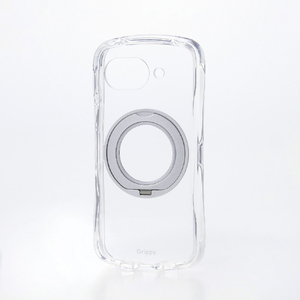 エレコム Google Pixel 10a用Grippy ハイブリッドケース 極限 MAGKEEP スタンド シルバー PM-P261GRSTKSV-イメージ1