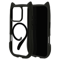 ラスタバナナ iPhone 16 Pro用MIMI 猫耳ハイブリッドケース TPU×PCMAGSAFE対応 ブラック 8229IP461PHPMBK