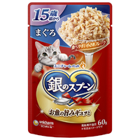 ユニ・チャームペットケア 銀のスプーン パウチ15歳頃からまぐろ 60g ｷﾞﾝｽﾌﾟP15ｻｲﾏｸﾞﾛ60G
