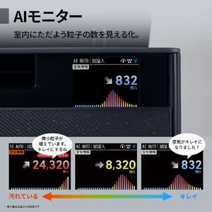 シャープ 加湿空気清浄機 グレー系 KI-WX100-H-イメージ8