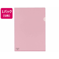 コクヨ クリヤーホルダー〈スーパークリヤー10〉A4タテ ライトピンク 5冊 F817836-ﾌ-TC750N-6