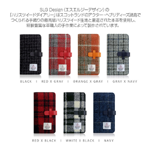 SLG Design iPhone XR用ケース Harris Tweed Diary ブラック SD13714I61-イメージ4