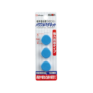 ミツヤ パワフルマグネット 18mm 青3個×10 FC12914-HMG-18-BU-イメージ1