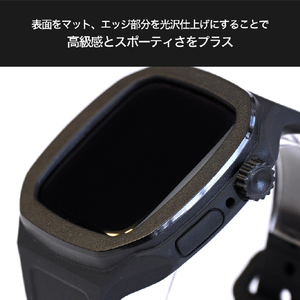 EYLE Apple Watch 45/44mm用ケース付きバンド OCTLUX ブラック XAW01-OX1-BK-イメージ7
