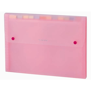 セキセイ ドキュメントファイル A4 13ポケット ピンク 10冊 1箱(10冊) F808865-SSS-1212-PK-イメージ1