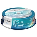SONY 録画用25GB 1層 1-6倍速対応 BD-R追記型 ブルーレイディスク 20枚入り 20BNR1VJPP6