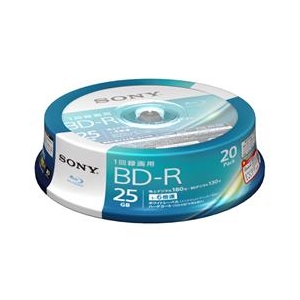 SONY 録画用25GB 1層 1-6倍速対応 BD-R追記型 ブルーレイディスク 20枚入り 20BNR1VJPP6-イメージ1
