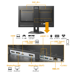 I・Oデータ 27型液晶ディスプレイ BizCrysta LCD-CQ271SA-FX-イメージ3