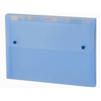 セキセイ ドキュメントファイル A4 13ポケット ブルー 10冊 1箱(10冊) F808866-SSS-1212-BU