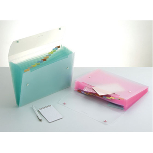 セキセイ ドキュメントファイル A4 13ポケット ブルー 10冊 1箱(10冊) F808866-SSS-1212-BU-イメージ3