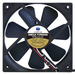 アイネックス ケース用ファン 120mm 究極静音タイプ OMEGA TYPHOON CFZ-120LB-イメージ1