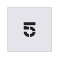 アイマーク ステンシル 5 文字サイズ50×40mm FC140JA-4341236