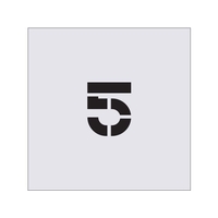 アイマーク ステンシル 5 文字サイズ50×40mm FC140JA-4341236