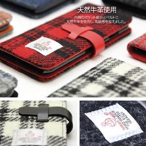 SLG Design iPhone XR用ケース Harris Tweed Diary グレー×ネイビー SD13717I61-イメージ11
